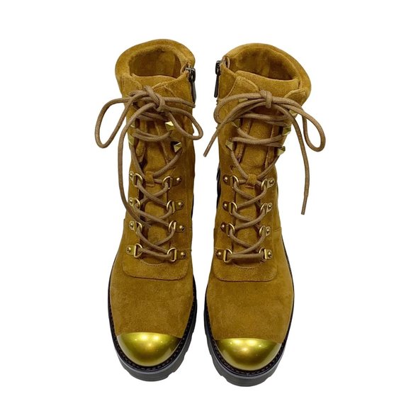 Michael Kors Khloe Chunky Combat Boots 7 New - Picture 2 of 12